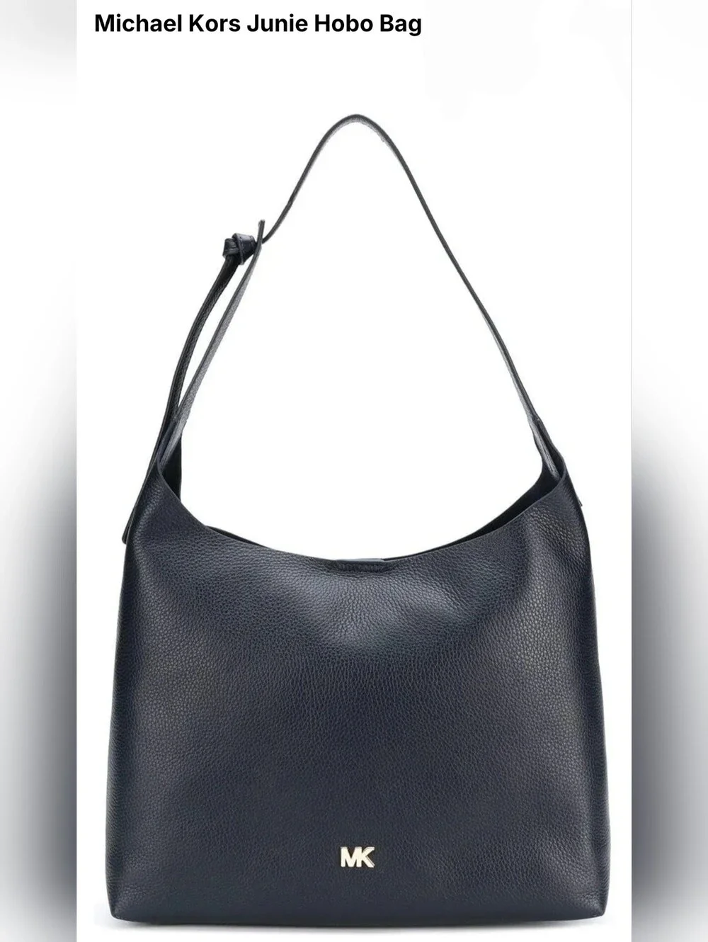Michael Kors Black Leather Junie Hobo Bag